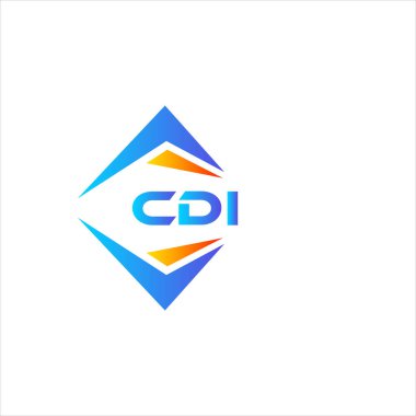 Beyaz arka planda CDI soyut teknoloji logosu tasarımı. CDI yaratıcı harf logosu kavramı.