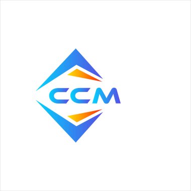 Beyaz arka planda CCM soyut teknoloji logosu tasarımı. CCM yaratıcı harflerin baş harfleri logo kavramı.