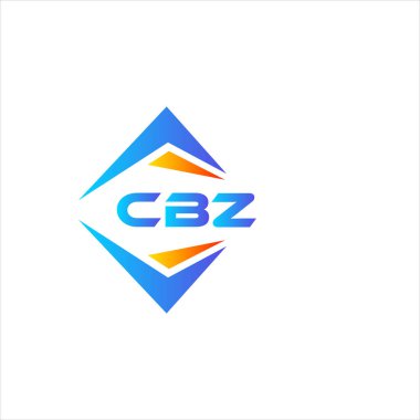 Beyaz arka planda CBZ soyut teknoloji logosu tasarımı. CBZ yaratıcı harf logosu kavramı.