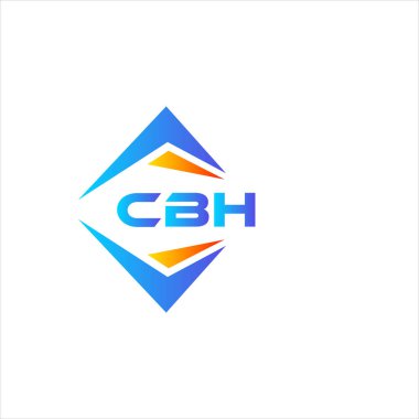 Beyaz arka planda CBH soyut teknoloji logosu tasarımı. CBH yaratıcı harf logosu kavramı.