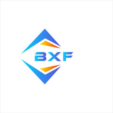 Beyaz arka planda BXF soyut teknoloji logo tasarımı. BXF yaratıcı harf logosu kavramı.