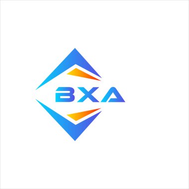 Beyaz arka planda BXA soyut teknoloji logosu tasarımı. BXA yaratıcı harf logosu kavramı.