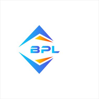 Beyaz arka planda BPL soyut teknoloji logosu tasarımı. BPL yaratıcı harf logosu kavramı.