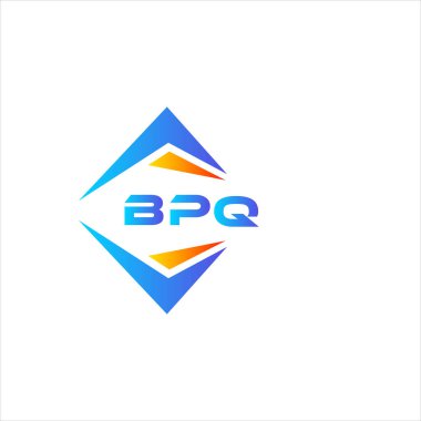 Beyaz arka planda BPQ soyut teknoloji logosu tasarımı. BPQ yaratıcı harflerin baş harfleri logo kavramı.