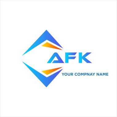 Beyaz arka planda AFK soyut teknoloji logosu tasarımı. AFK yaratıcı harflerin baş harfleri logo kavramı.