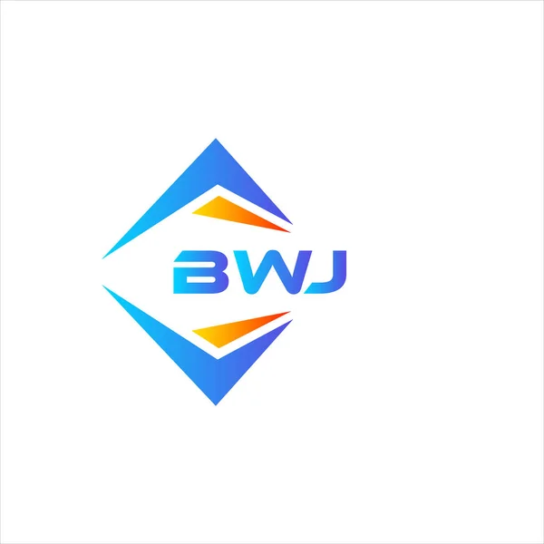 Bwj Абстрактный Дизайн Логотипа Технологии Белом Фоне Концепция Логотипа Bwj — стоковый вектор
