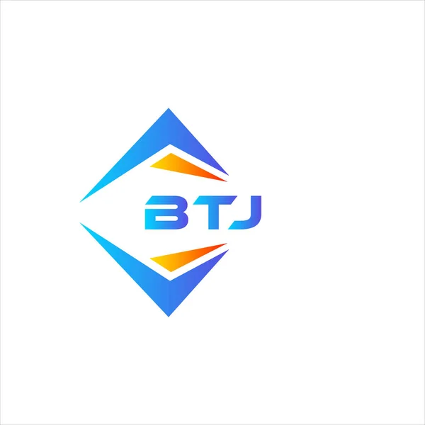 Btj Абстрактный Дизайн Логотипа Технологии Белом Фоне Концепция Логотипа Буквенных — стоковый вектор