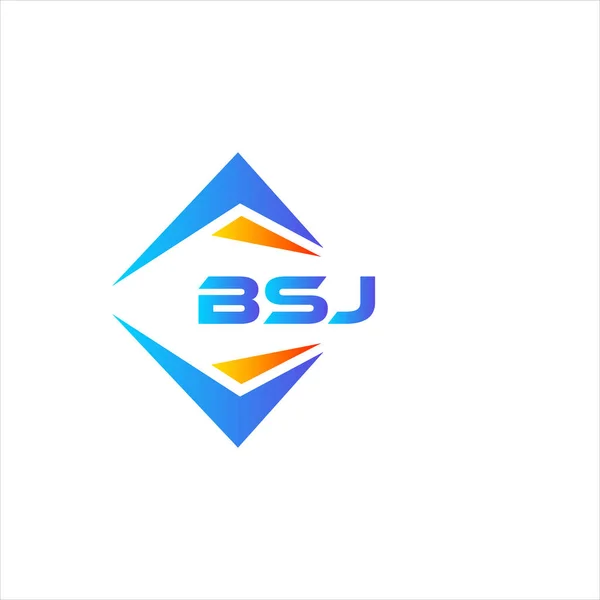 白を基調としたBsj抽象技術ロゴデザイン Bsjクリエイティブイニシャルレターロゴコンセプト — ストックベクタ