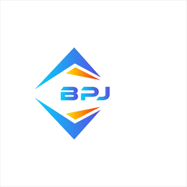 Bpj Абстрактный Дизайн Логотипа Технологии Белом Фоне Концепция Логотипа Инициалами — стоковый вектор