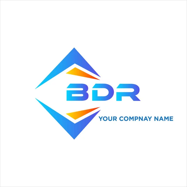 Desain Logo Teknologi Abstrak Bdr Pada Latar Belakang Putih Inisial - Stok Vektor