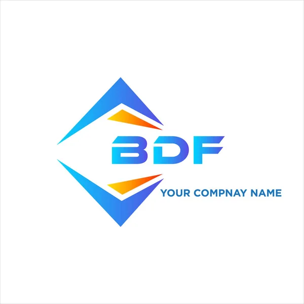 Desain Logo Teknologi Abstrak Bdf Pada Latar Belakang Putih Inisial - Stok Vektor