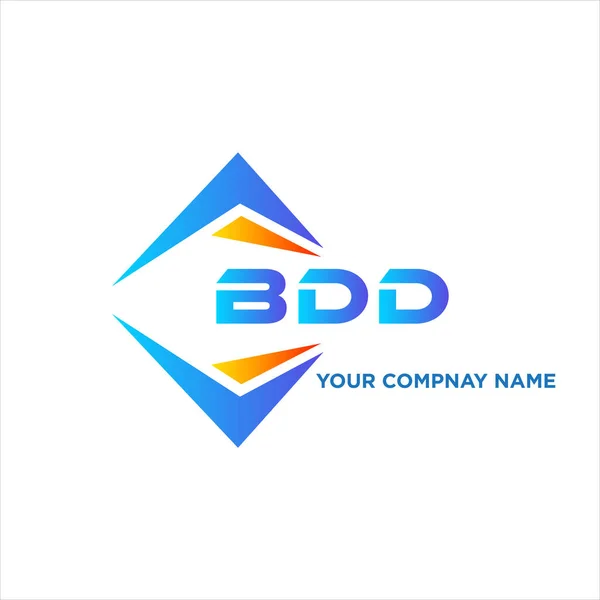 Desain Logo Teknologi Abstrak Bdd Pada Latar Belakang Putih Konsep - Stok Vektor