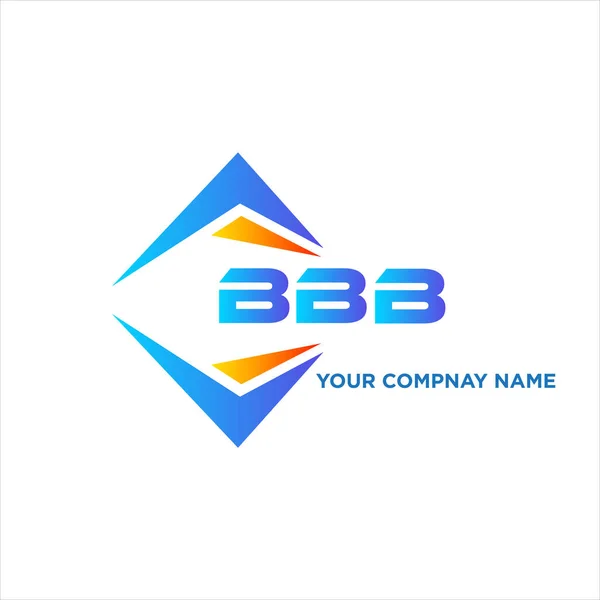 Desain Logo Teknologi Abstrak Bbb Pada Latar Belakang Putih Inisial - Stok Vektor