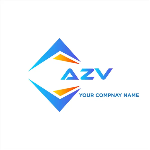 Azv Abstract Technology Logo Design White Background Azv Creative Initials — Stock Vector