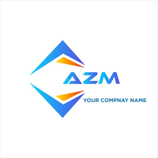 Azm Abstract Technology Logo Design White Background Azm Creative Initials — Stock Vector