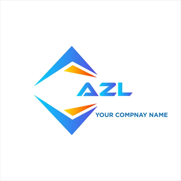 Azl Abstract Technology Logo Design White Background Azl Creative Initials — Stock Vector