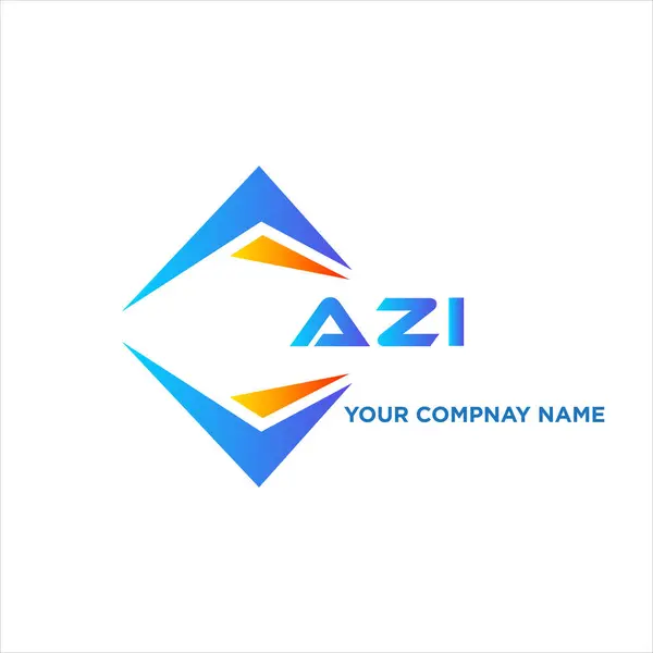 Azi Abstract Technology Logo Design White Background Azi Creative Initials — Stock Vector