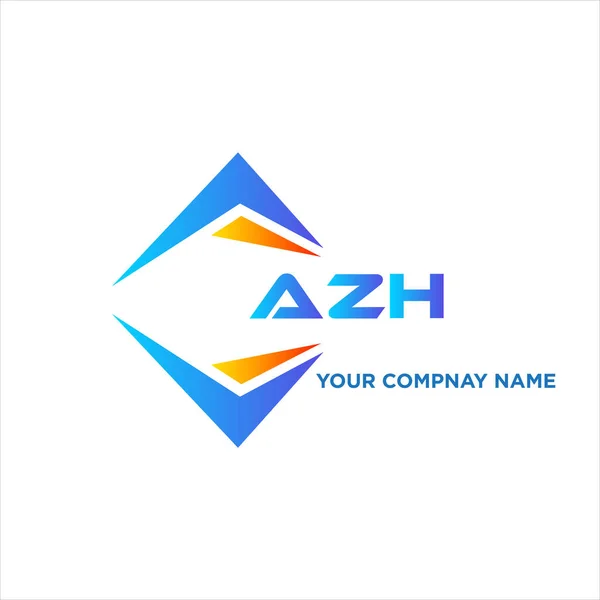 Azh Abstract Technology Logo Design White Background Azh Creative Initials — Stock Vector