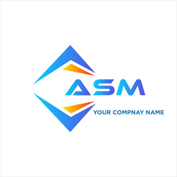 Asm Design Logotipo Tecnologia Abstrata Fundo Branco Asm Iniciais Criativas — Vetor de Stock