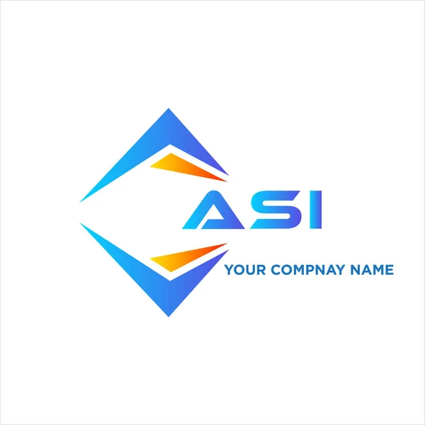 Asi Design Logotipo Tecnologia Abstrata Fundo Branco Asi Iniciais Criativas — Vetor de Stock