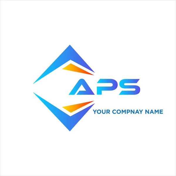 Aps Design Logotipo Tecnologia Abstrata Fundo Branco Aps Iniciais Criativas — Vetor de Stock