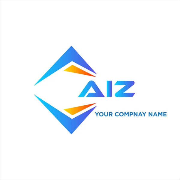 Aiz Abstract Technology Logo Design White Background Aiz Creative Initials — Stock Vector