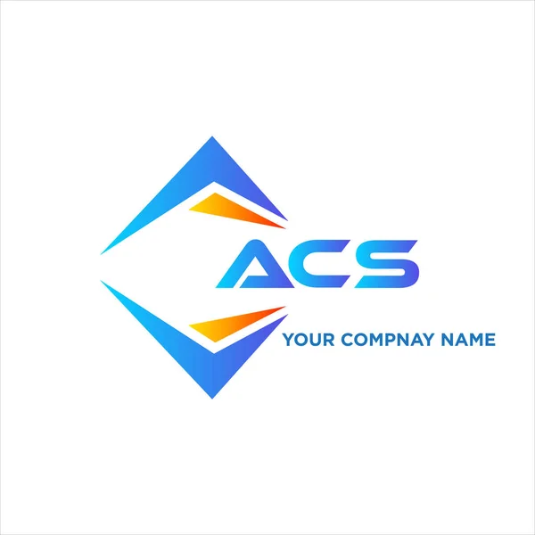 Projeto Logotipo Tecnologia Abstrata Acs Fundo Branco Acs Iniciais Criativas — Vetor de Stock