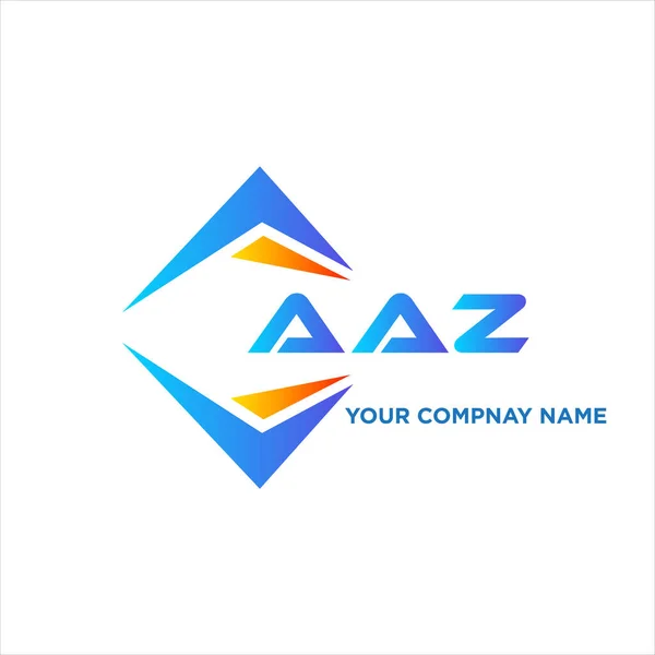 Aaz Abstract Technology Logo Design White Background Aaz Creative Initials — Stock Vector
