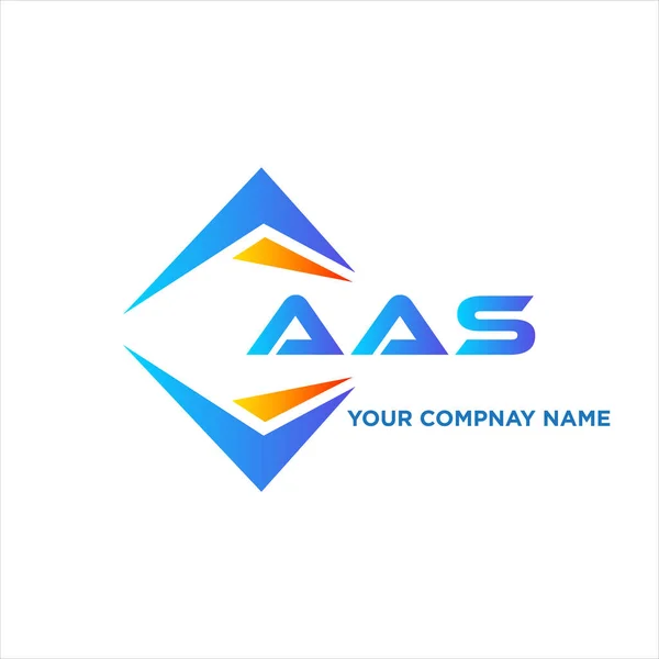 Beyaz arka planda AAS soyut teknoloji logosu tasarımı. AAS yaratıcı harf logosu kavramı.