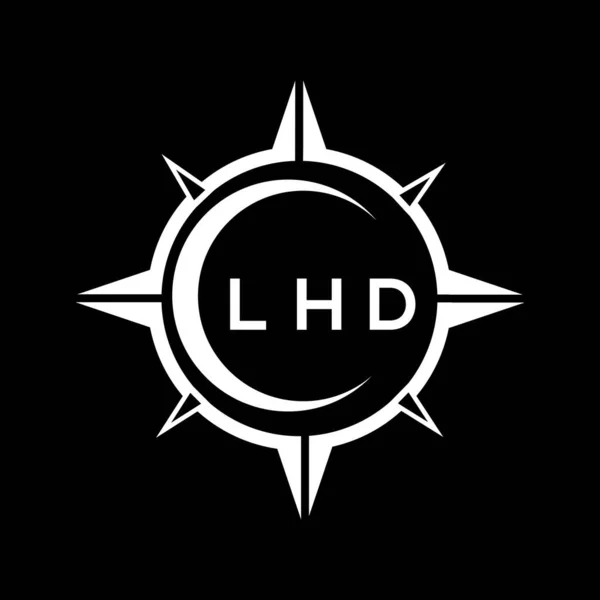 Технология Lhd Устанавливает Логотип Черном Фоне Логотип Букв Lhd — стоковый вектор