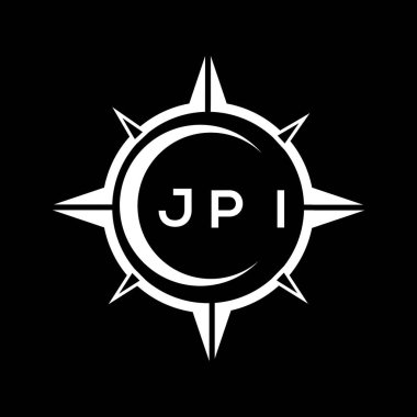 JPI soyut teknoloji çemberi logo tasarımını siyah arka plana ayarlıyor. JPI yaratıcı harfler harfi logosu. JPI soyut teknoloji dairesi siyah arkaplan üzerine logo tasarımı yapıyor. JPI yaratıcı harf logosu.