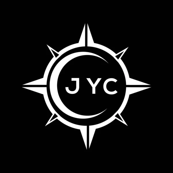 Jyc Abstrato Tecnologia Círculo Configuração Logotipo Design Fundo Preto Jyc —  Vetores de Stock