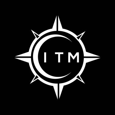 ITM soyut teknoloji çemberi logo tasarımını siyah arkaplan üzerine kuruyor. ITM yaratıcı harflerin baş harfleri. ITM soyut teknoloji çemberi siyah arkaplan üzerine logo tasarımı yapıyor. ITM yaratıcı harf logosu.