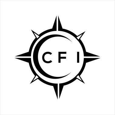CFI soyut teknoloji çemberi beyaz arka planda logo tasarımı ayarlıyor. CFI yaratıcı harflerin baş harfleri. CFI soyut teknoloji çemberi beyaz arkaplan üzerine logo tasarımı yapıyor. CFI yaratıcı harf logosu.