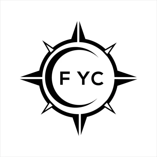 Fyc Abstraktní Technologie Kruh Nastavení Designu Loga Bílém Pozadí Fyc — Stockový vektor