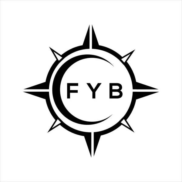 Fyb Abstraktní Technologie Kruh Nastavení Designu Loga Bílém Pozadí Fyb — Stockový vektor