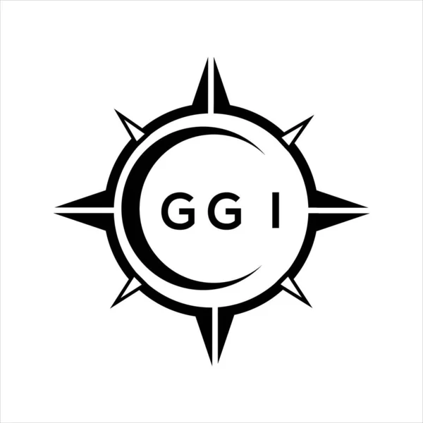 Ggi抽象技术圈设置白底标识设计 Ggi创意首字母标识 — 图库矢量图片