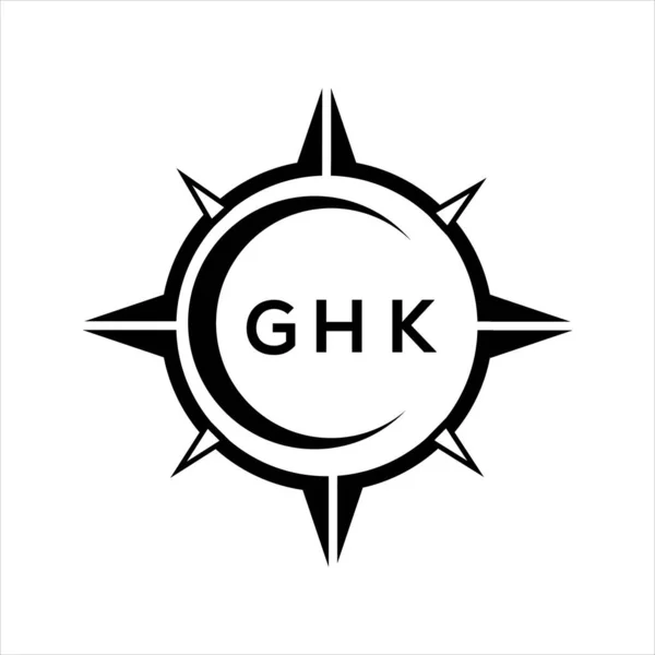 Ghk Abstrakte Technologie Kreis Einstellung Logo Design Auf Weißem Hintergrund — Stockvektor