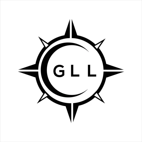 Gll抽象技术圈设置白底标识设计 Gll创意首字母标识 — 图库矢量图片