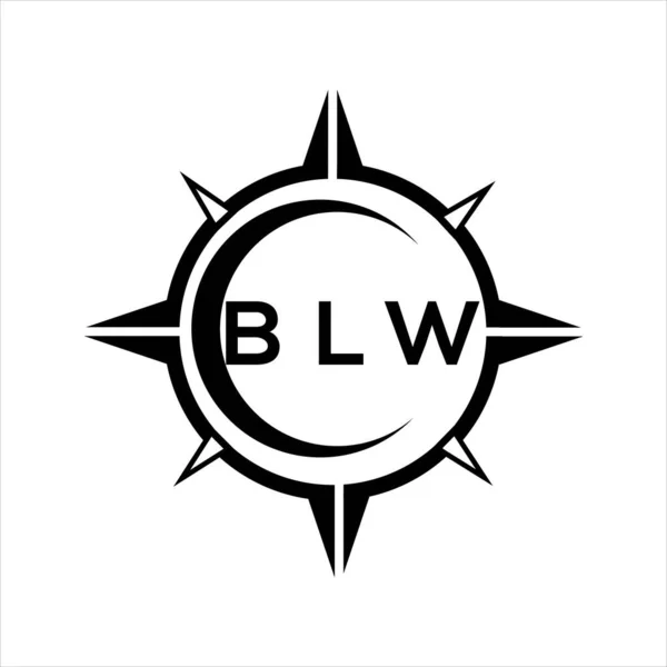 Blw Abstraktní Technologie Kruh Nastavení Designu Loga Bílém Pozadí Blw — Stockový vektor