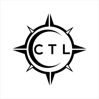 CTL soyut teknoloji çemberi logo tasarımını beyaz arka plana ayarlıyor. CTL yaratıcı harfler harfi logosu.