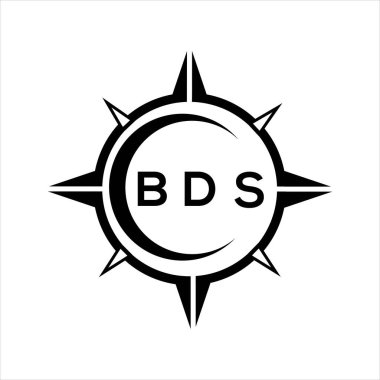 Beyaz arka planda BDS soyut monogram kalkan logosu tasarımı. BDS yaratıcı harfler harfi logosu.