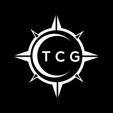 Siyah arka planda TCG soyut teknoloji logosu tasarımı. TCG yaratıcı harflerin baş harfleri logo kavramı.