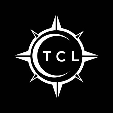 Siyah arka planda TCL soyut teknoloji logosu tasarımı. TCL yaratıcı harf logosu kavramı.
