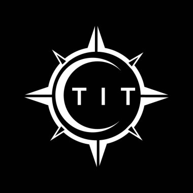 TIT abstract technology logo design on Black background. TIT creative initials letter logo concept.