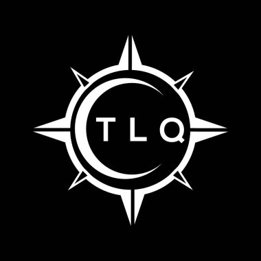 Siyah arka planda TLQ soyut teknoloji logosu tasarımı. TLQ yaratıcı harflerin baş harfleri logo kavramı.