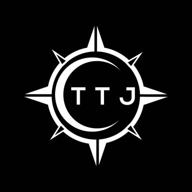 TTJ soyut teknoloji logosu tasarımıdır. TTJ yaratıcı harf logosu kavramı.