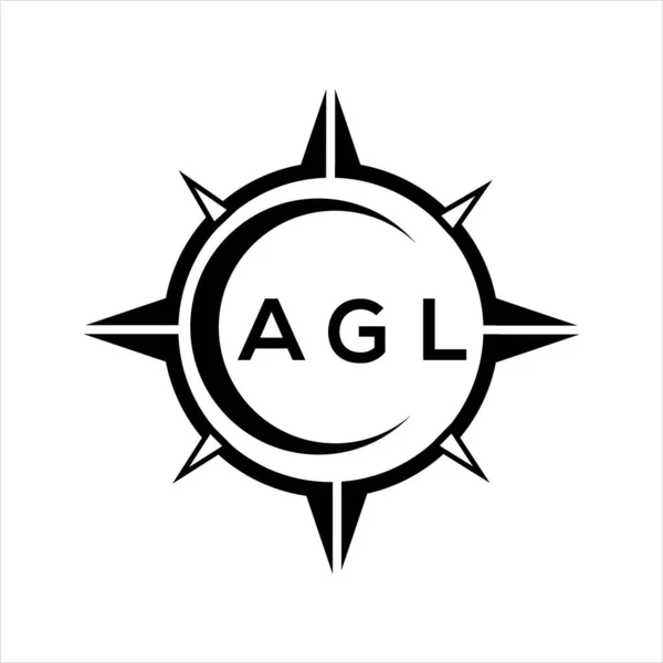 Agl Abstract Technology Circle Setting Logo Design Black Background Agl — Archivo Imágenes Vectoriales