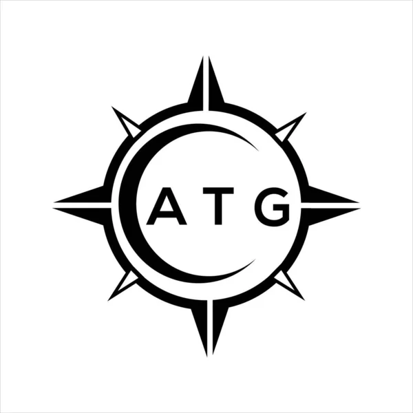 Diseño Abstracto Del Logotipo Del Escudo Del Monograma Atg Sobre — Archivo Imágenes Vectoriales