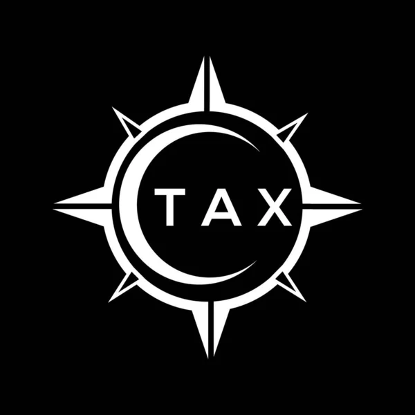 Tax 디자인 Black Background Tax 크리에이티브 이니셜 — 스톡 벡터